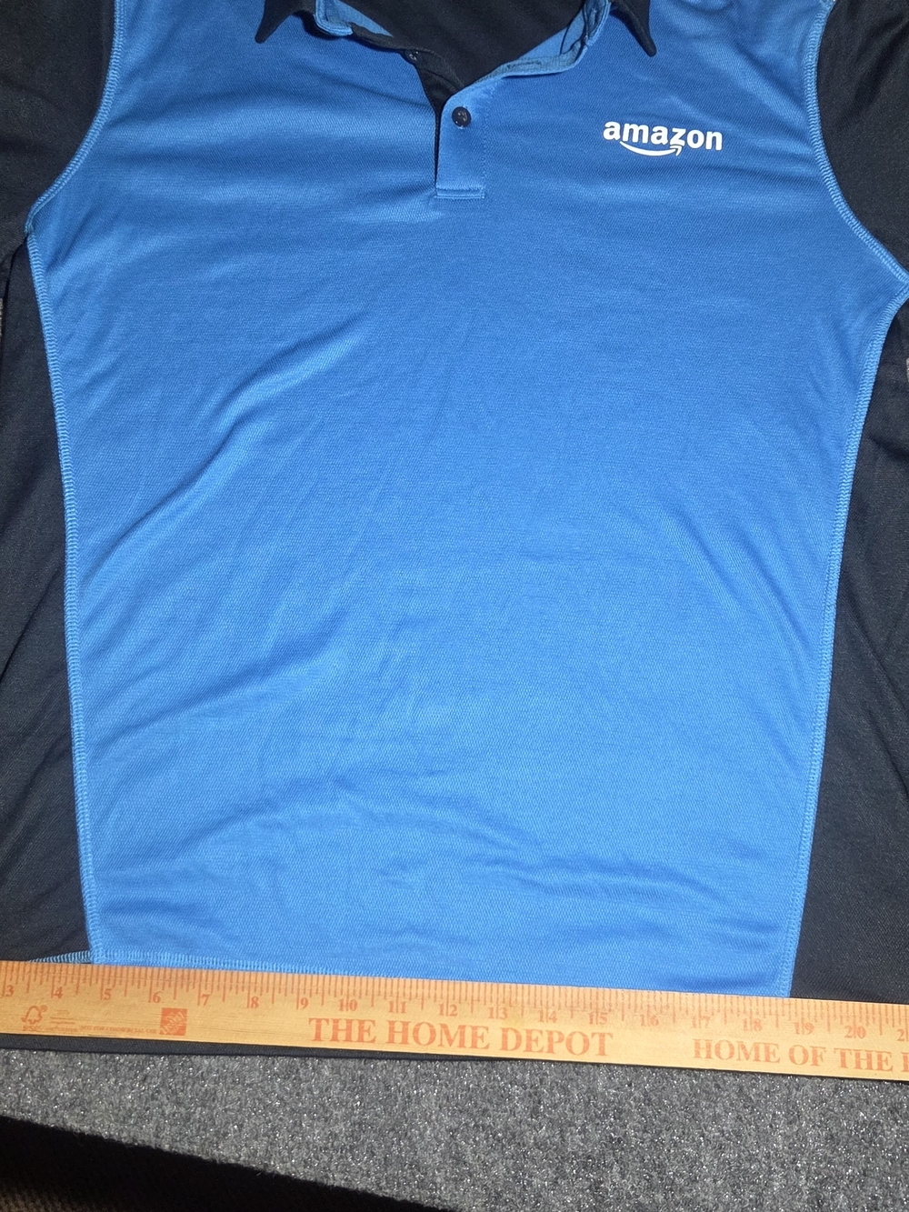 Amazon Delivery Uniform Short Sleeve Active Polo Shirt Men's XL Luly Yang Blue - Picture 3 of 5